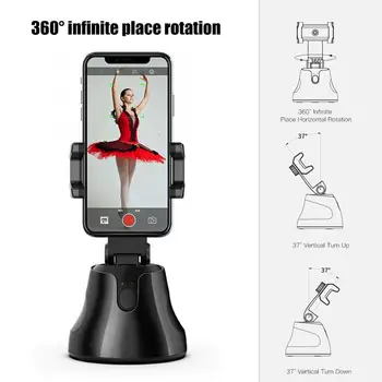 

Plastic 360 Degrees Intelligent Following Shot Objects Tracking Camera Face Recognition Self Ballhead for Vlog Video