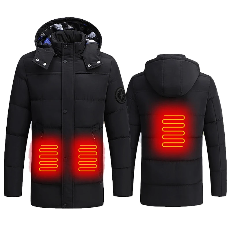 PARATAGO Outdoor Winter USB Heated Jacket Men Women Electric Heating