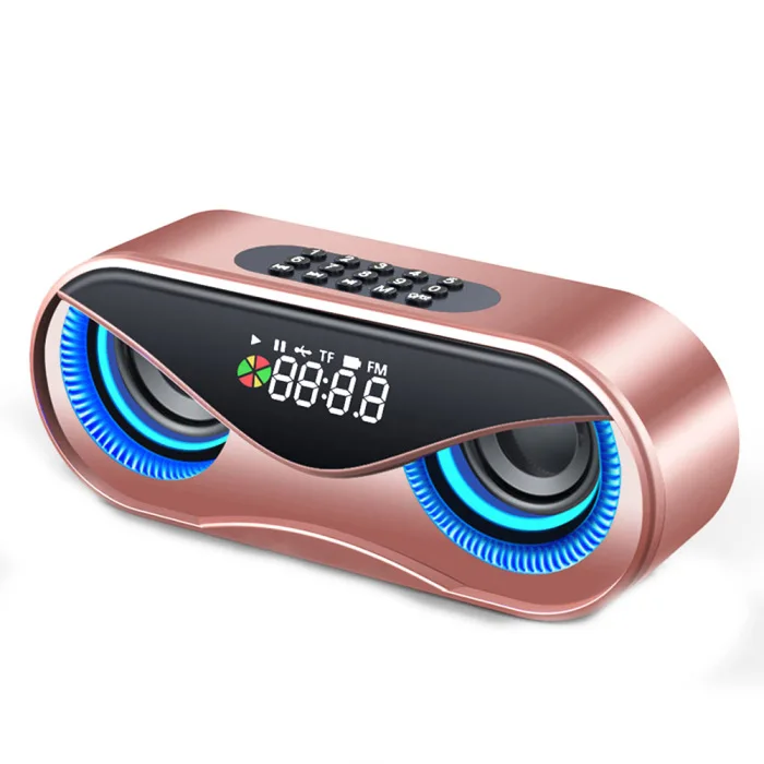Сова Bluetooth Динамик двойной Динамик Будильник Мини-стереоколонка NC99