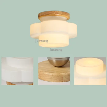 

Modern LED Wood Ceiling Light Aisle Living Room Into The Foyer Corridor Ceiling Lamp Hotel Dining Room Loft Deco Ceiling Lights