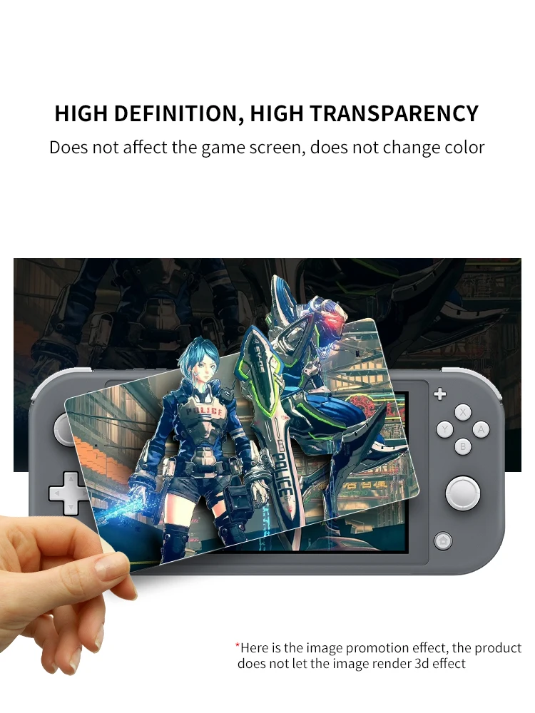DATA FROG Displayschutzfolie aus gehärtetem Glas für Switch Lite, HD klare, kratzfeste Schutzfolie – Detail 3