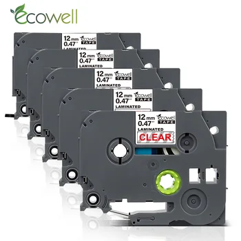 

Ecowell 12mm Laminated Adhesiv TZe 231 Tze231 label tape compatible for Brother P Touch Tze PT Labeler tz231 tz 231 tze-131 335