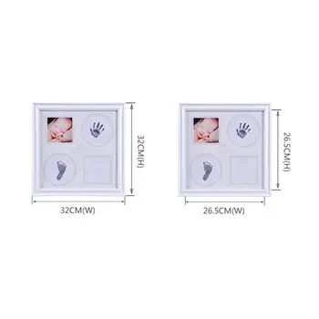 

Baby Hand Foot Print Mud Photo Frame Newborn Souvenir Hundred Days New Parents Creative Gifts AXYA