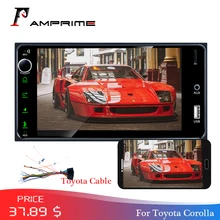 AMPrime 2 Din Автомобильная Радио " мультимедиа для Toyota Corolla авто стерео Android/IOS Авторадио MirrorLink Bluetooth USB TF FM камера