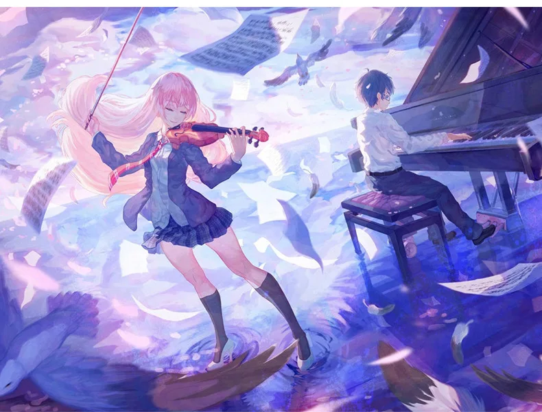 Костюм для косплея Miyazono Kaori Arima Kousei «Your Lie in April», школьная форма в стиле аниме на Хэллоуин(пальто+ юбка+ галстук+ носки), полный комплект