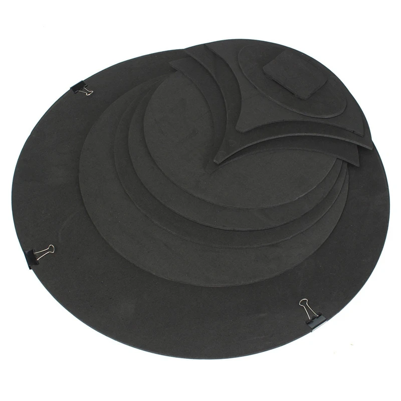 

10 x Bass Snare Drums Mute Silencer Drumming Practice Pad Set Soundoff / Quiet Black
