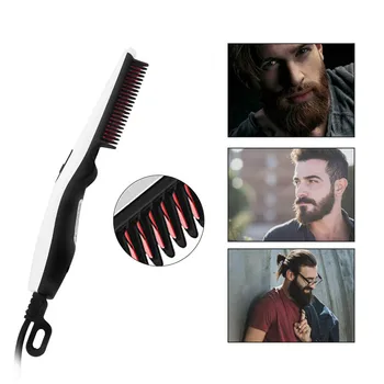 

Beard Straightener Hairbrush Iron Comb Salon Hair Styling Tools Straightening Beard Comb Brush Hair Styler for Men