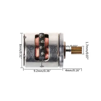 

10 Pcs 3-5v Dc 2 Phase 4 Wire Dia 8mm Dc Stepper Motor Micro Stepping Motor for Digital Products Camera Size 8*9.5mm