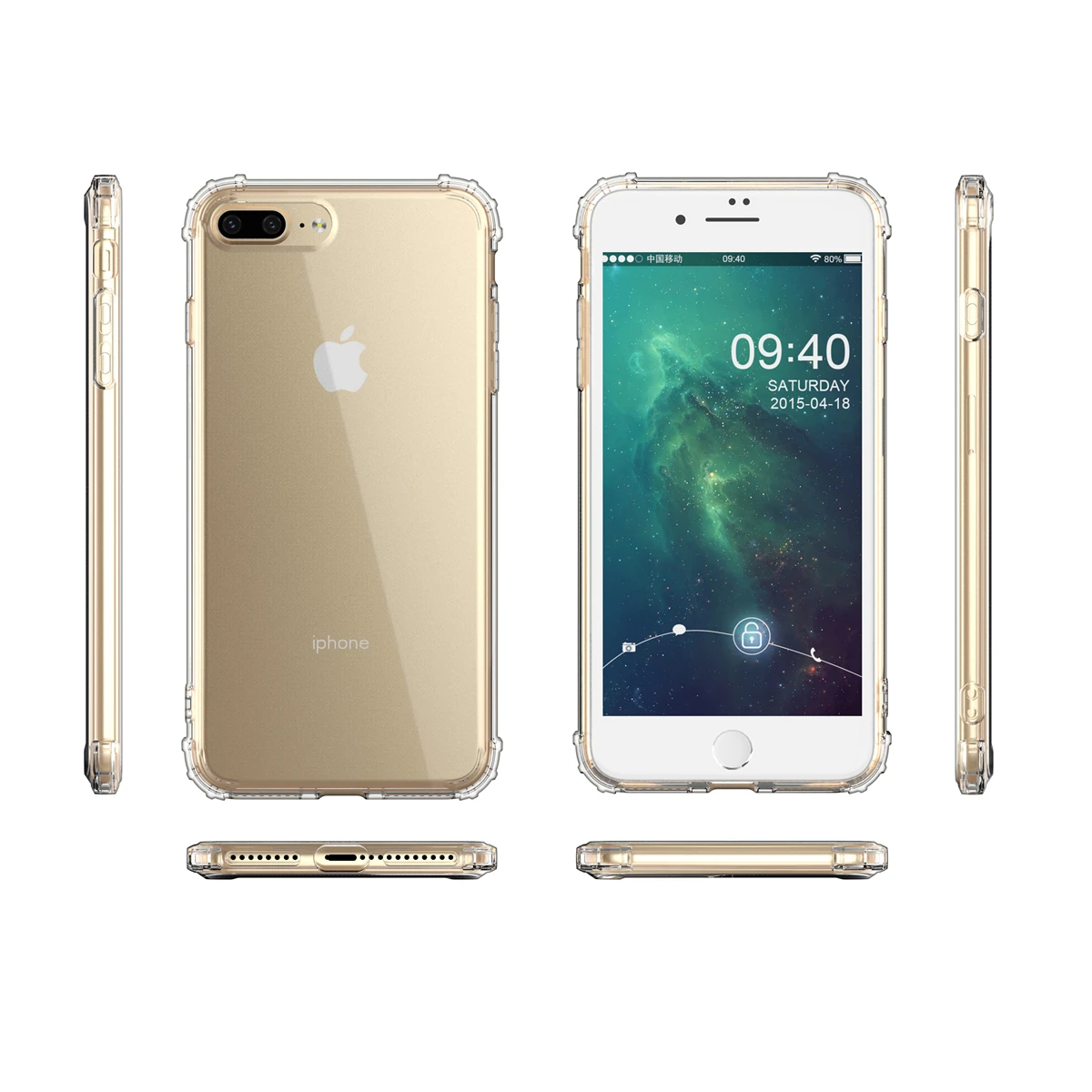 Прозрачный мягкий чехол ORICO из ТПУ для телефона iPhone 7 8 Plus Прозрачная силиконовая