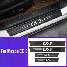 4 sztuk listwy progowe do samochodów próg próg naklejki dla Mazda CX-5 CX5 KE KF 2021 2020 2019 2018 2017 2016 - 2012 Auto Logo okładki tanie i dobre opinie KULEOU Drzwi i linii Talii CN (pochodzenie) 3d carbon fiber vinyl Words Włókno węglowe Inne Bez opakowania All Models