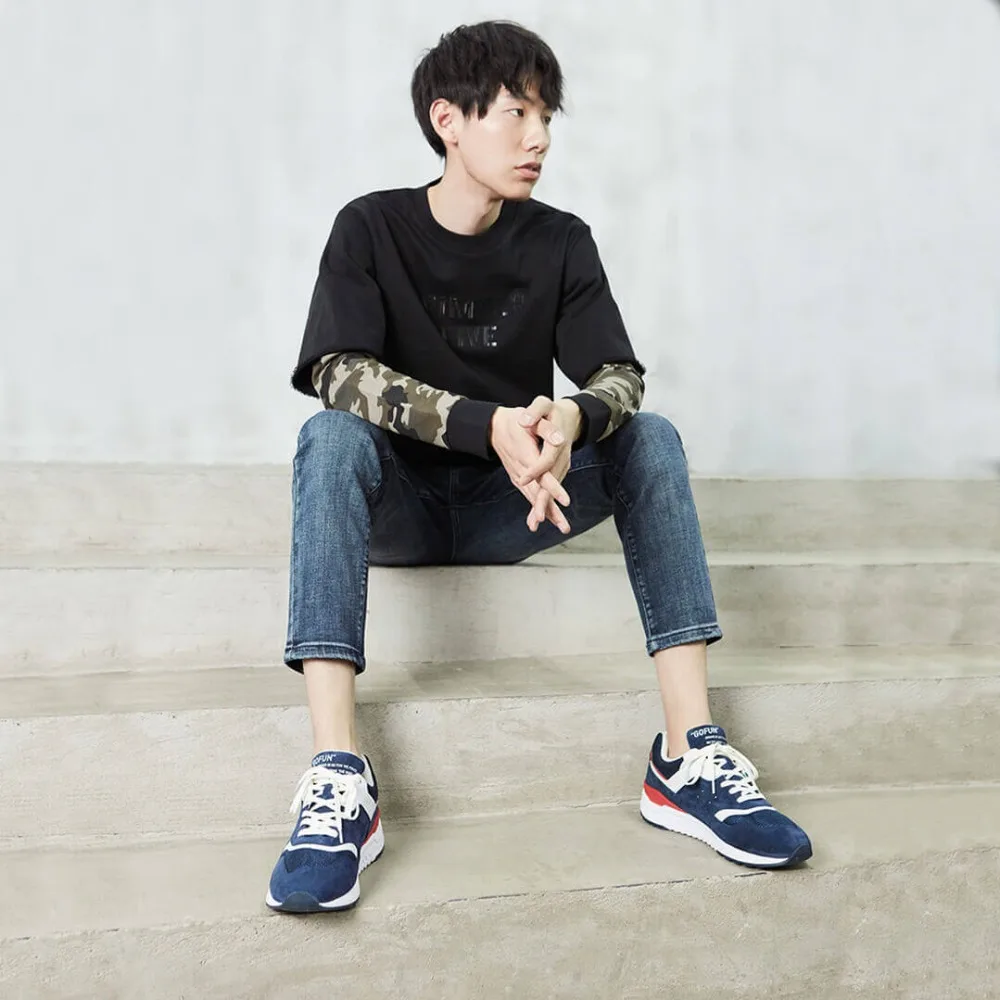  xiaomi mijia 90 points leather retro casual shoes sports shoes breathable refreshing mesh men's spo