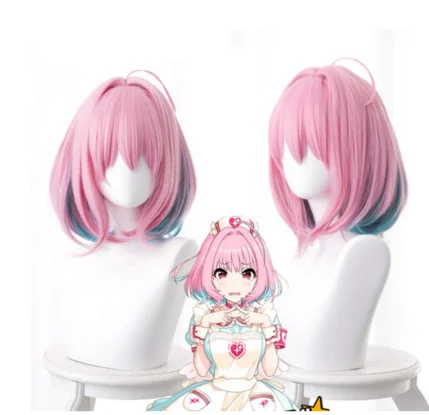 Wig Onlly Карнавальный Костюм Золушки для девочек Yumemi Riamu, футболка, аксессуары, парик из розовых волос для взрослых, карнавальное нарядное платье для женщин - Цвет: Wig Onlly