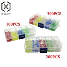 3V 20mA цветной диод Универсальный 3 мм/5 мм крепеж для светодиодных светильников красный зеленый синий желтый белый DIY светодиодный набор диодов коробка