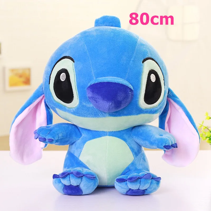 80cm blue 35-80 см милый мультфильм Ститч Лило& Ститч плюшевая игрушка кукла Дети мягкая игрушка для ребенка день рождения Рождество Дети Ребенок подарки - Цвет: 80cm blue