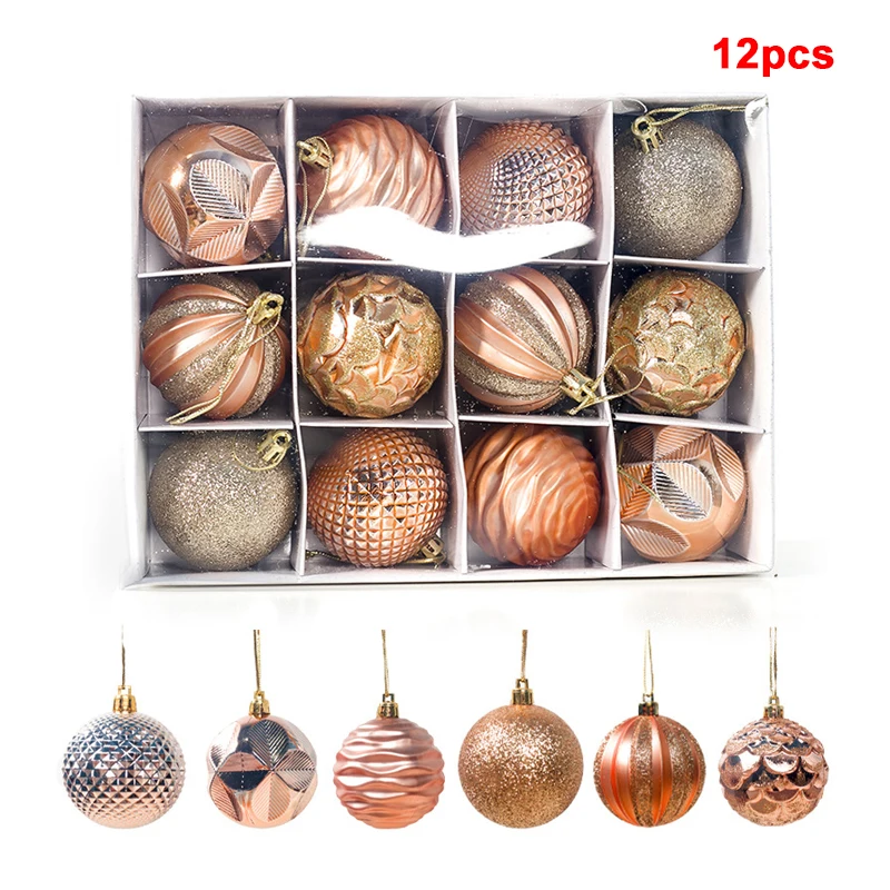 

12Pcs/Set 60mm Christmas Xmas Tree Ball Bauble Hanging Home Party Ornament Colorful Christmas Ball Decoration