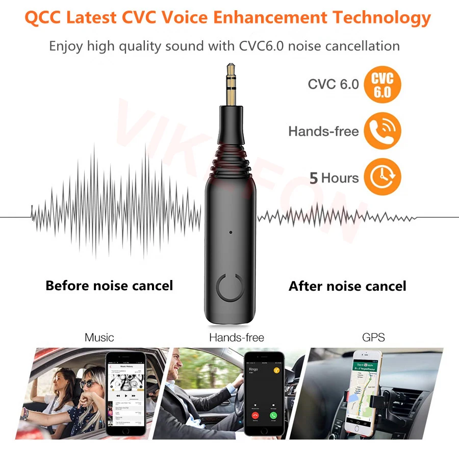 Bluetooth приемник APTX LL 3,5 мм AUX Jack RCA беспроводной адаптер и микрофон Громкая связь вызова Bluetooth 5,0/4,2 автомобильный аудиоприемник