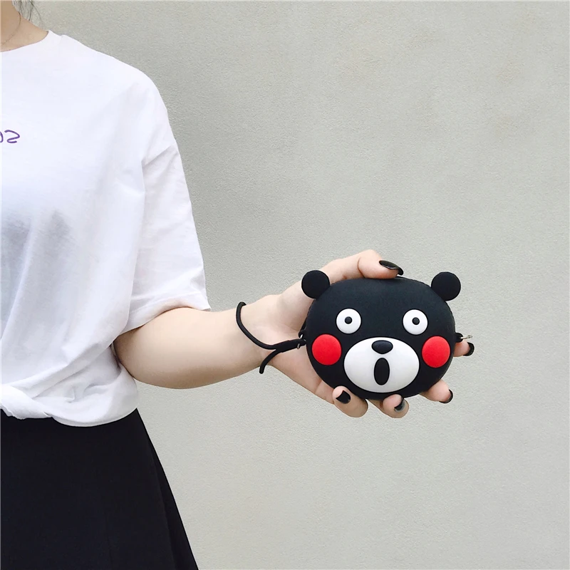 wallet Милый женский кошелек Kawaii мультяшная лиса силиконовый мини-кошелек Желейная Монета Сумка для ключей органайзер для наушников коробка для хранения маленький карман - Цвет: wallet