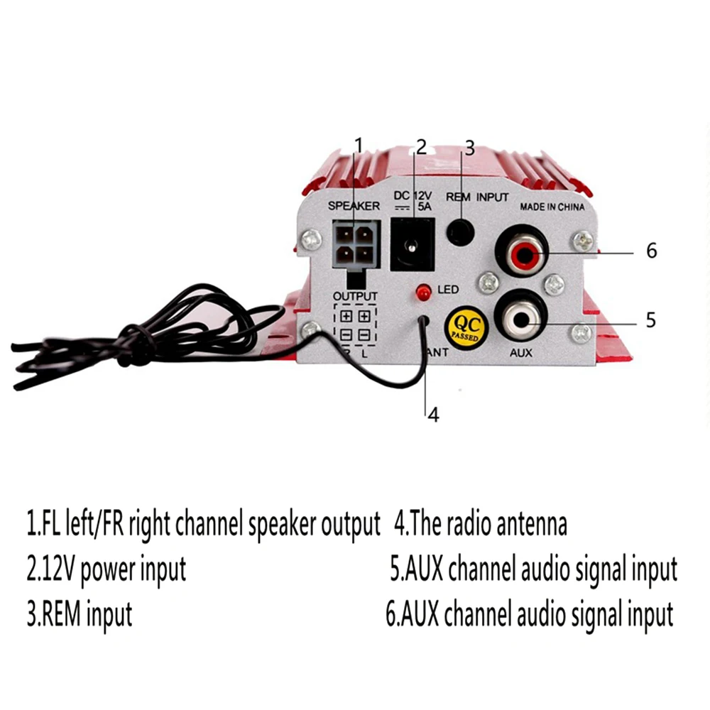 MA-700 мини аудио усилитель USB MP3 FM HiFi усилитель мощности с пультом дистанционного управления для домашнего автомобиля стерео усилитель