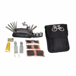 Набор инструментов для ремонта велосипедных шин, Набор сумок, Мультитул, велосипедный сервис, складной шестигранный ключ, инструмент для