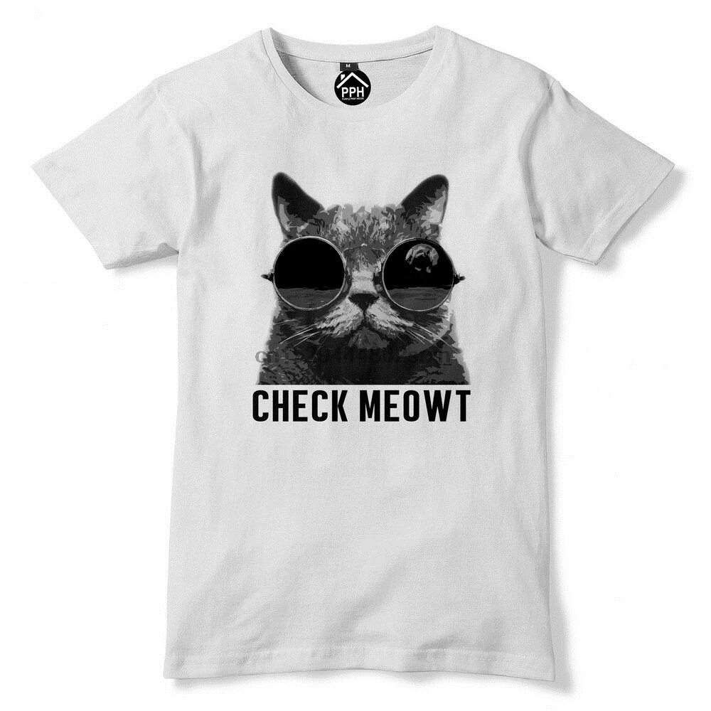 Футболка с надписью Meowt (Бабочка) футболка Котенок Бабочка Венчик Кот 146 | Мужская