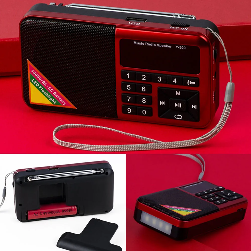 

Newly Portable Radio for Elder Multi Functional Media Speaker MP3 Music Player 999