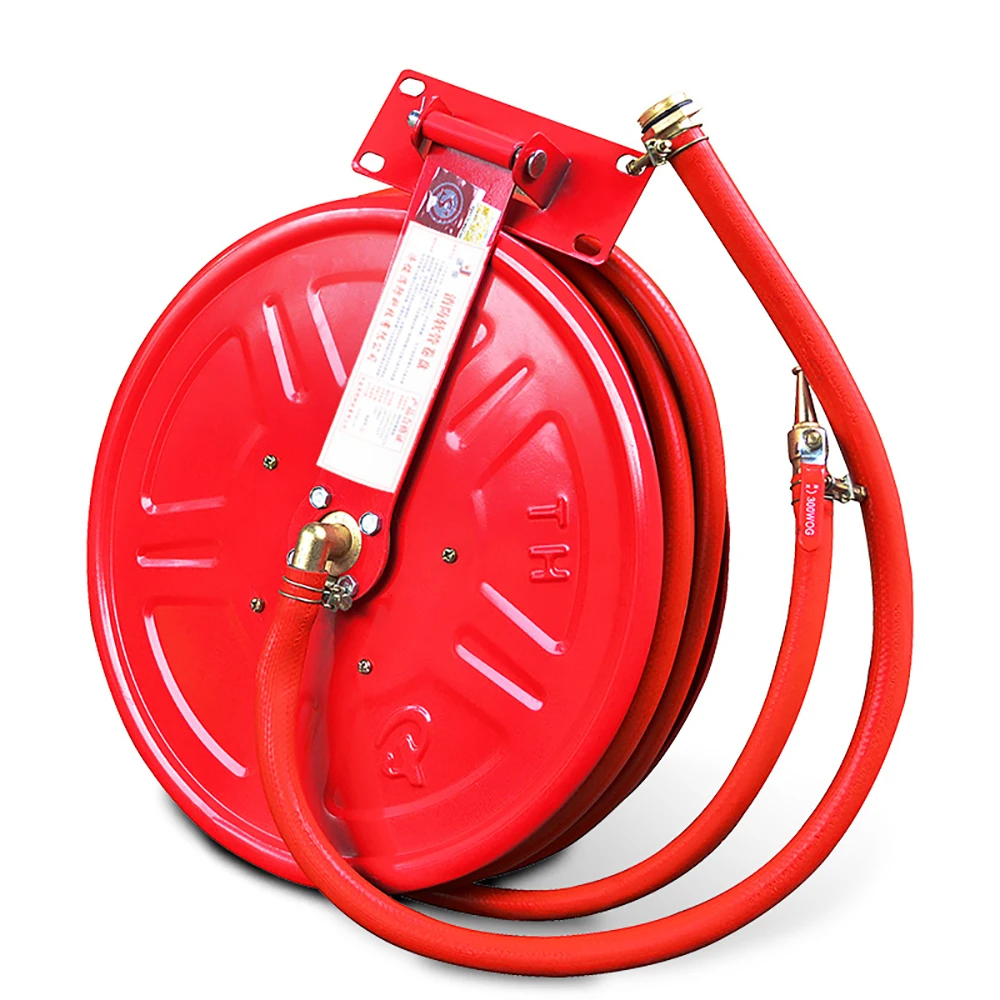 Fire Hose Reel Fire Protection Equipment Fire Hydrant Box Selfhelp Hose 25m Tool Parts