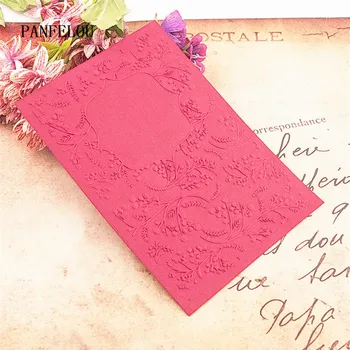 

PANFELOU 12.6x17.8 Leaf invitation Embossing folders Plastic For Scrapbooking DIY Template Fondant Cake Photo Album Card Making