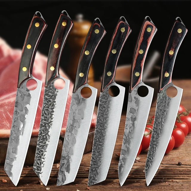 Kiwi Kitchen Knives, Set of 8, Chef's Knife, Stainless Steel Blade, Wooden  Handle, Cooking Knives Kiwi Set 5 Pcs 