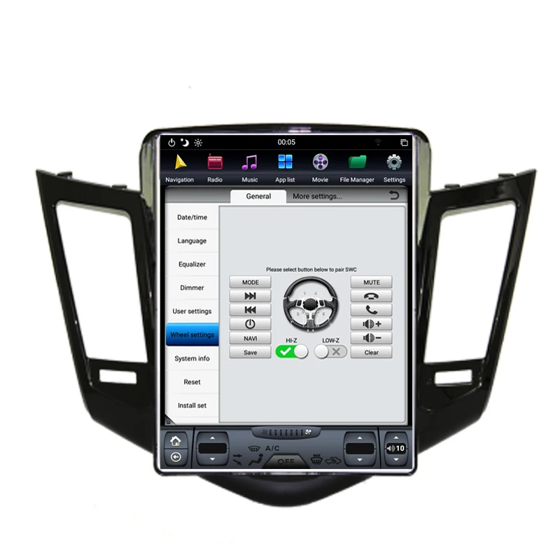 Perfect NAVITOPIA 10.4inch 4G+64GB Tesla Style Vertical Screen Android 8.1 Car DVD GPS Navigation for Chevrolet Cruze 2008-2015 15