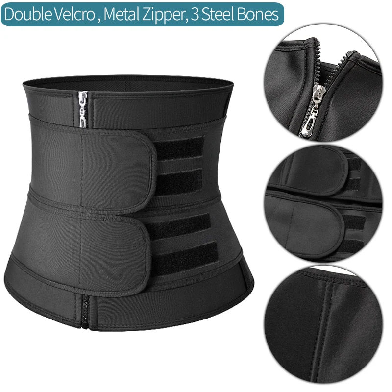 low back shapewear Steel Boned Waist Trainer Women Belly Shaping Trimmer Belt Neoprene Body Shaper Tummy Sweat Shapewear Slimming Sheath Corset best shapewear for tummy