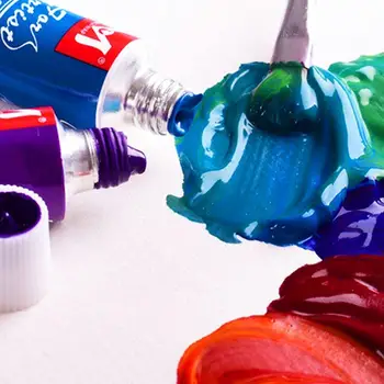 

1 Set Of 12-color / 18-color / 24-color Professional Hand-painted Set Acrylic Painting Acrylic Paint Wall Wood Nail Textile M6H9