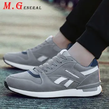 

Men Sports Shoes Light Artificial Leather Sneakers 2020 Autumn Comfort Spring Outdoor Breathable Flat Shoes Men Running Shoe B21