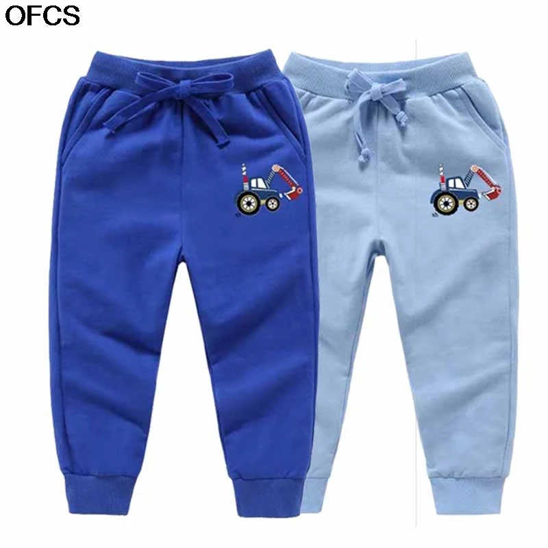 

Boys Girls Casual Sport Pants Hot Sale Teenagers Pants Solid Catton Print Pants Kids Children Trousers For 18M-12Year