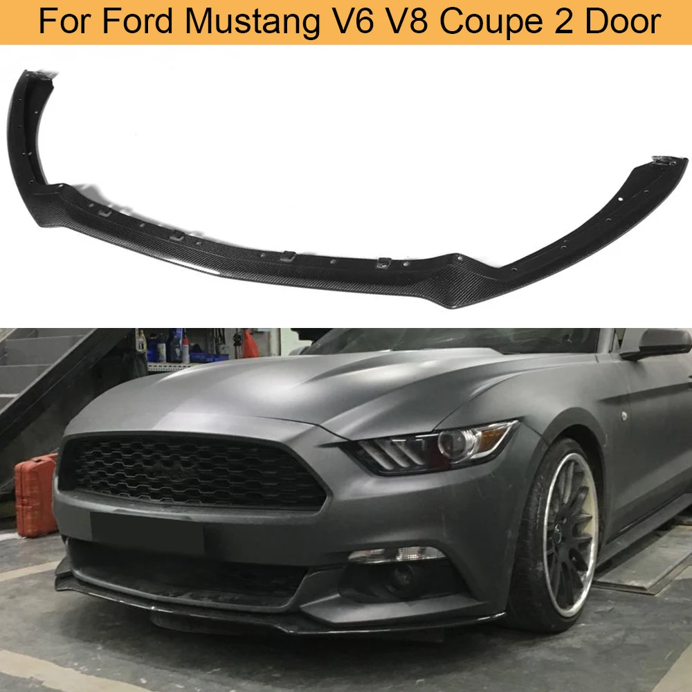 Передний бампер из углеродного волокна для Ford Mustang Coupe 2 Door V6 V8 15 17 Not Shelby GT350