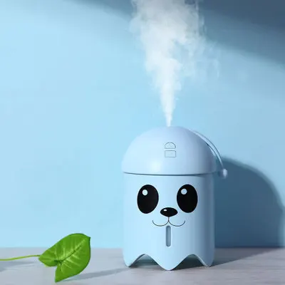 Kbaybo 360 мл мультяшный Кот увлажнитель воздуха летний портативный мини USB вентилятор со светодиодной подсветкой 3 в 1 очиститель воздуха для домашнего офиса - Цвет: bule