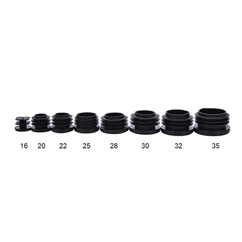 

Hot Sale 10 Pcs/lot Plastic Pipe End Blanking Caps Bung Tube Insert Plugs Round 16-35mm