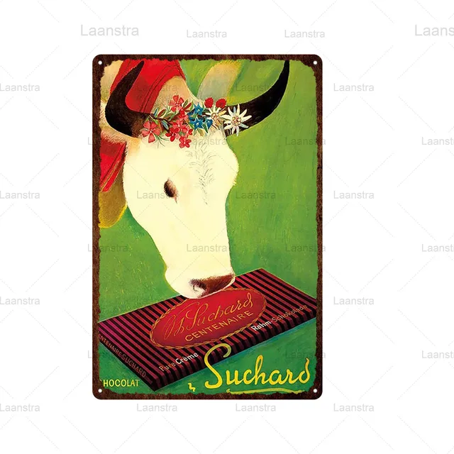 Tin Signs Chocolate & Coffee Vintage Poster Metal Dessert Sign Wall Art Decor For Chocolate Shop Cafe BBQ Bar Pub Iron Plate 5