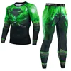 Men's Thermal Underwear For Men Male Thermo Kickboxing Clothes Suits MMA BJJ Tights Set Winter Quick Dry Long Johns Tracksuit 05 5