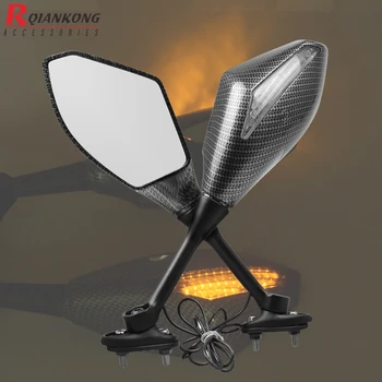 

Motorcycle Black LED Turn Signals Rearview Mirror FOR Honda Suzuki Kawasaki Yamaha Ducati BMW KTM Cafe Racer Street Scooter Bike