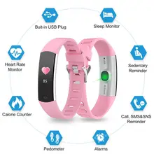 Kids Fitness Tracker Step Counter Smart Heart Rate Sleep Monitor Band Health Watch Pedometer Waterproof Multi-Sports Wristband