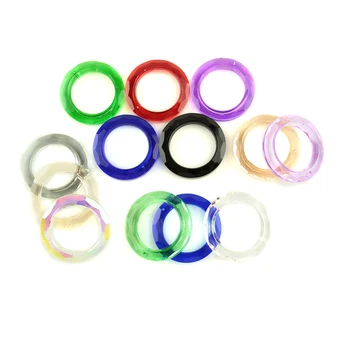 

50mm 10pcs Crystal Big O-ring One Hole Round Crystal Ring Lamp Pendant Prism Lights Pendant