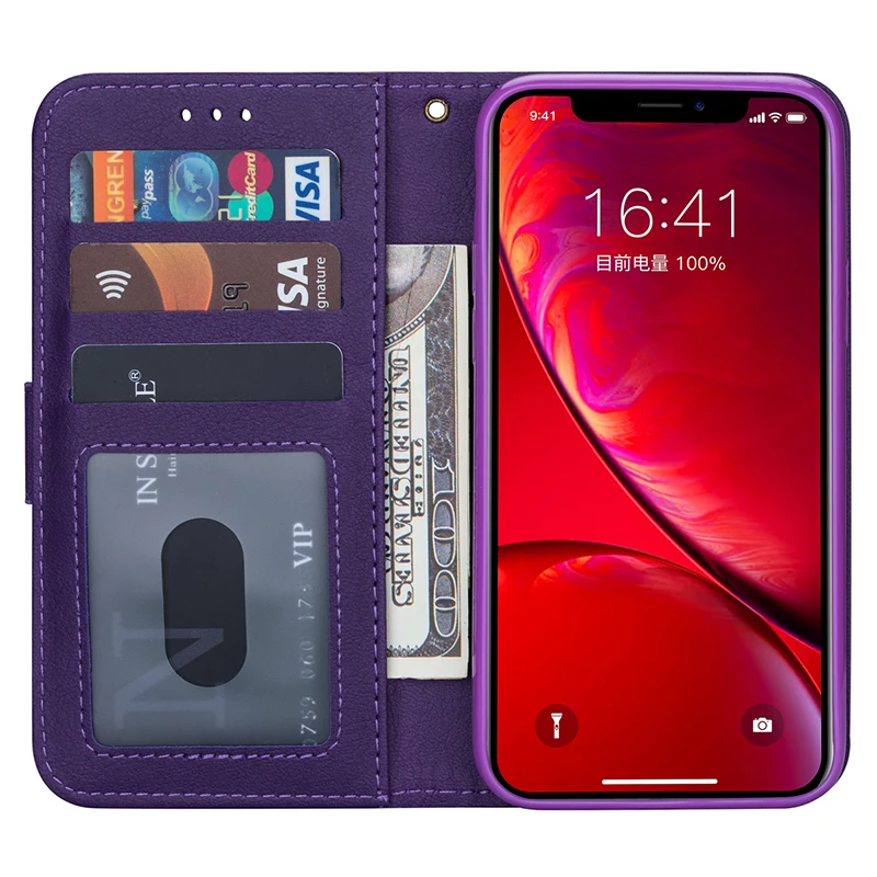Ретро кожаный кошелек чехол для iPhone 11 Pro Max 11 Pro роскошный, с магнитной застежкой на молнии слот для карт подставка держатель кошелек Чехол