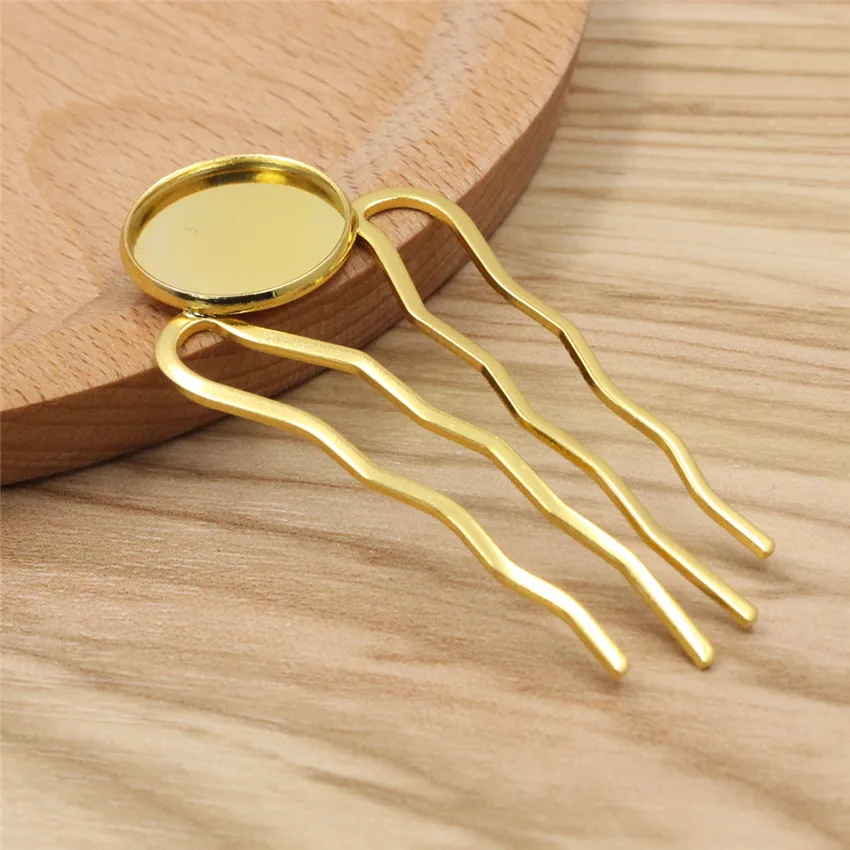 Медная заколка для волос 20 мм Пустые Кабошоны зажимы основа аксессуары