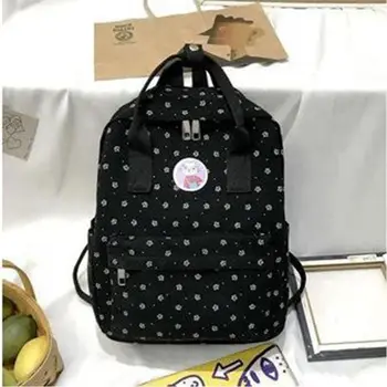 

Women Canvas School Backpack Summer Daypack Shoulders Bag Schoolbag Handbag for Teenage Girls