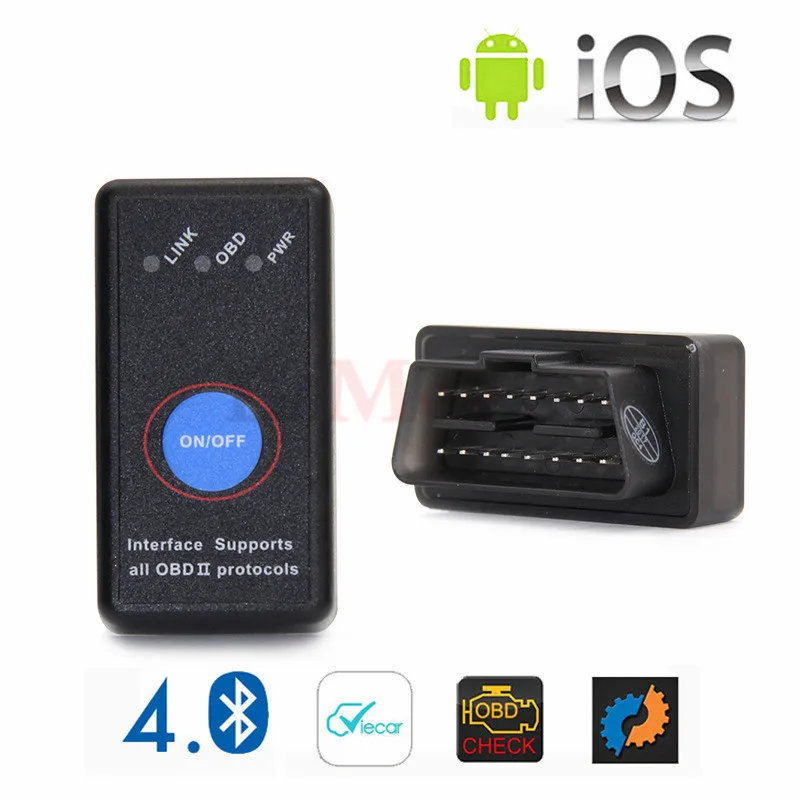 Автомобильный диагностический сканер ELM 327 V1.5 PIC18F25K с переключателем obd2 Bluetooth 4 0 ODB2