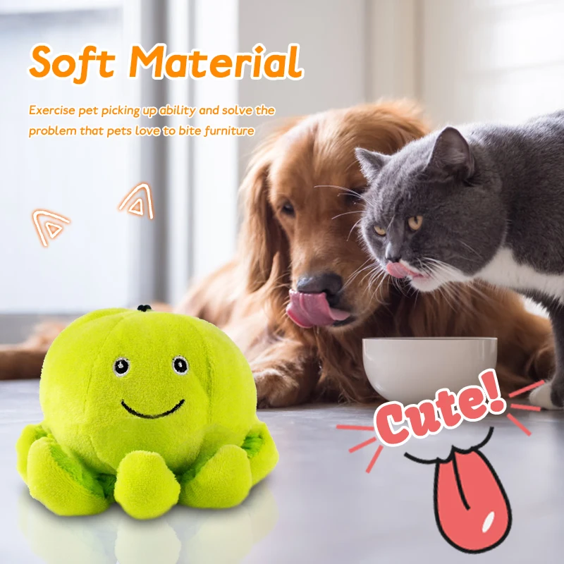 Octopoda Doll Pet Sounding Toy Octopus Plush Marine Life Dog Chew Squeaker Squeaky Sound Playdropship | Дом и сад