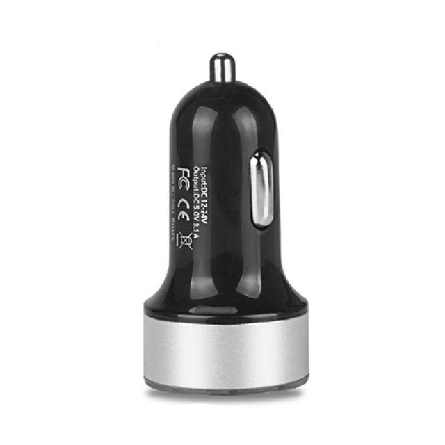 Charger LCD Display 3.1A 12-24V Cigarette Lighter Socket Dual USB Auto Charging Adapter Car Accessories For Iphone Xiaomi