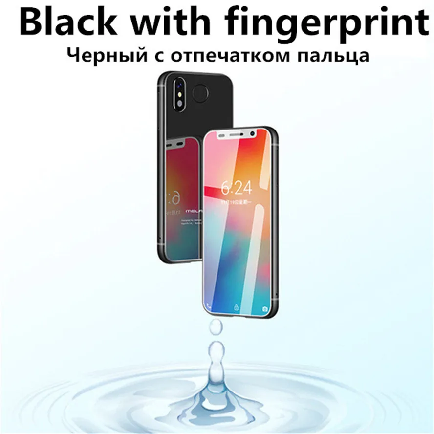 Смартфон Melrose 4G LTE, 3,4 дюймов, супер мини телефон, 1 ГБ, 8 ГБ, Android 8,1, отпечаток пальца, ID, wifi, точка доступа, мобильный телефон - Цвет: Black with Fingerpri