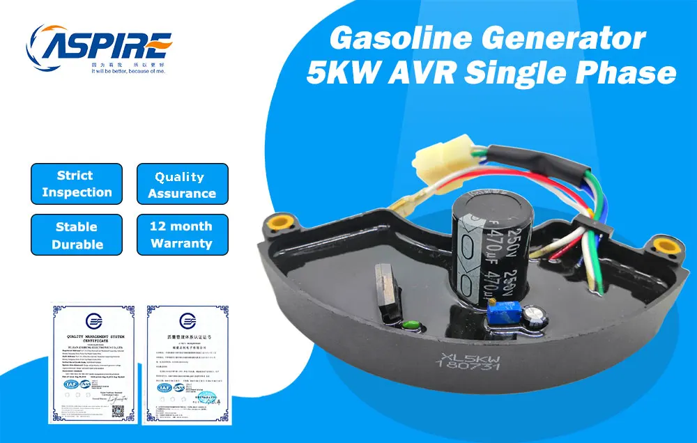 5kw AVR бензиновый генератор 5.5KW AVR однофазный 5000 Вт регулятор напряжения 5.5KVA