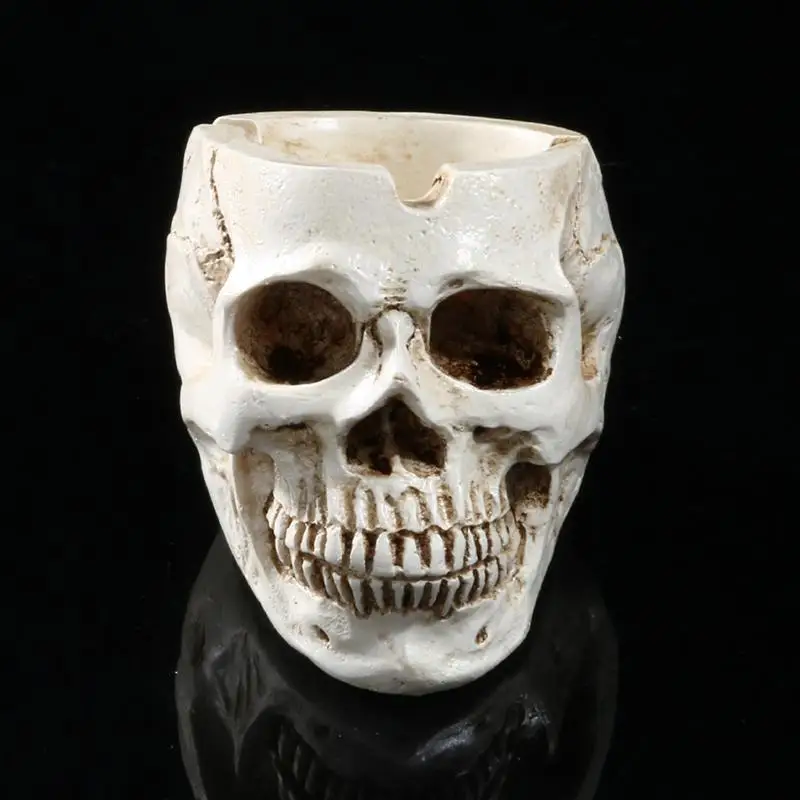 1pc Skull Ashtray Spooky Resin Halloween Decors Bar Decors Smoking Room Accessories For Haunted House Office Bar Home portable ashtray,cigarettes ashtray,silicone ashtray,stainless steel ashtray,metal ashtray,air purifier ashtray,wood ashtray,ceramic ashtray